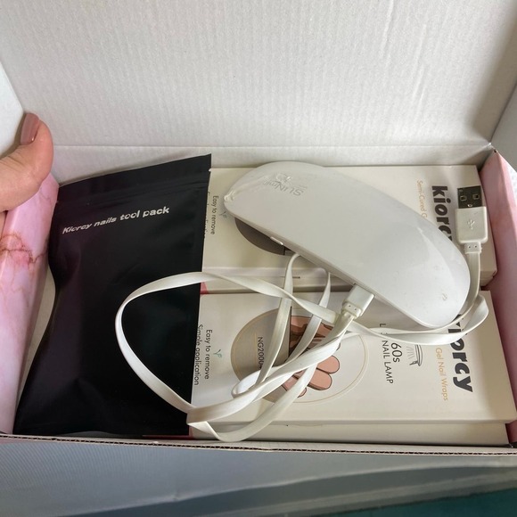 UV Light Gel Sticker Nails 5 sets with light and tools semicure - Picture 3 of 3